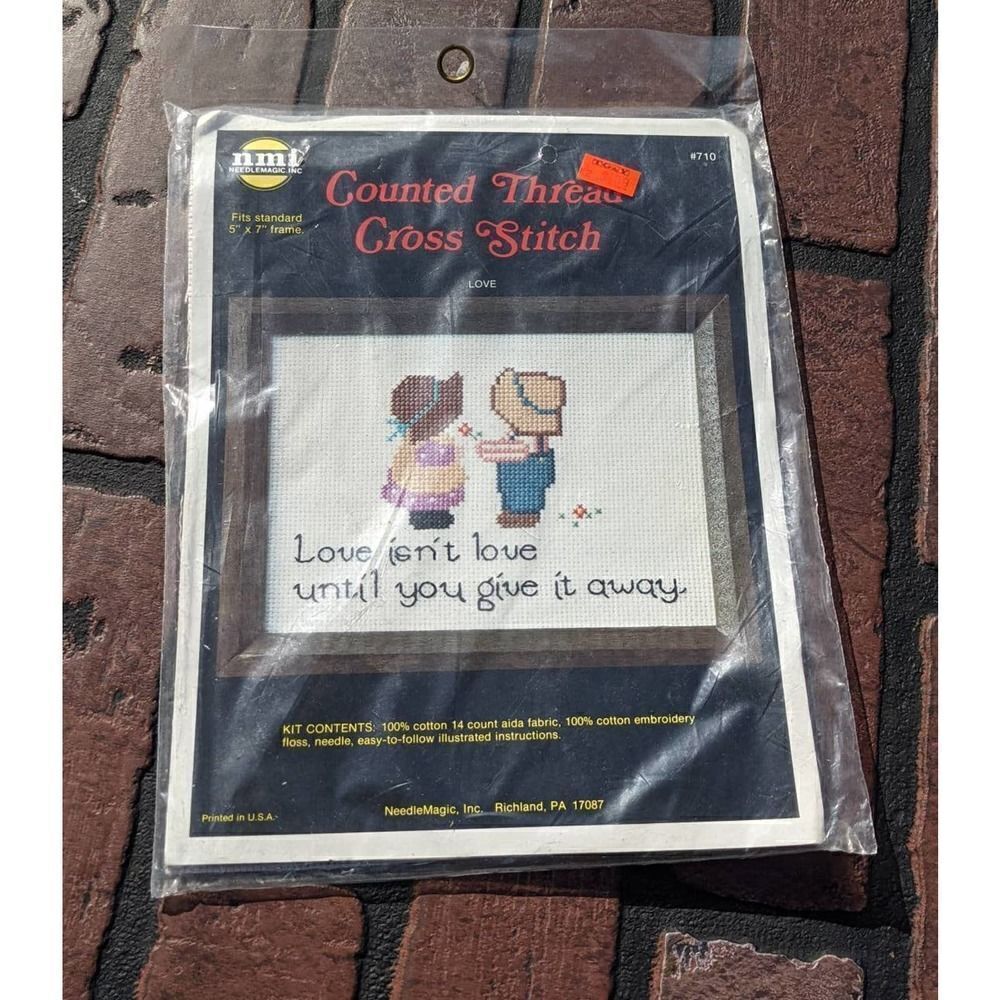 Needlemagic Inc Counted Thread Cross Stitch 710 Love Vintage Deadstock‎